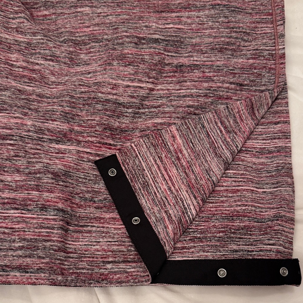 Pink and Gray Snap Button infinity scarf
